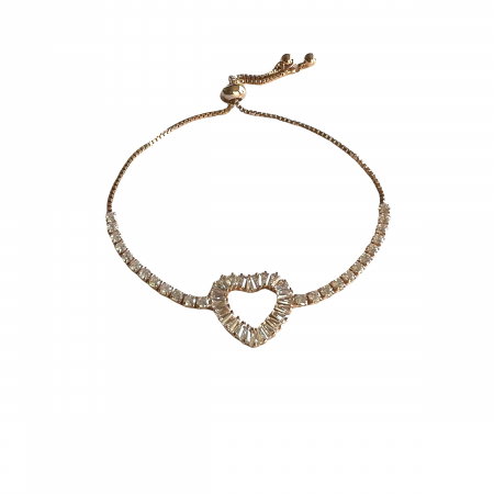 Brăţară Classic Heart Tennis Simulated Diamonds Gold [1]