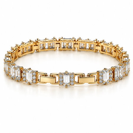 Brăţară Long Crystals Gold [3]