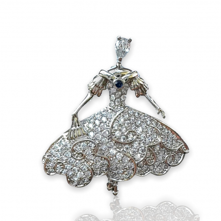 Broşă Balerină Luxury & Cadou Esarfa Matase [1]