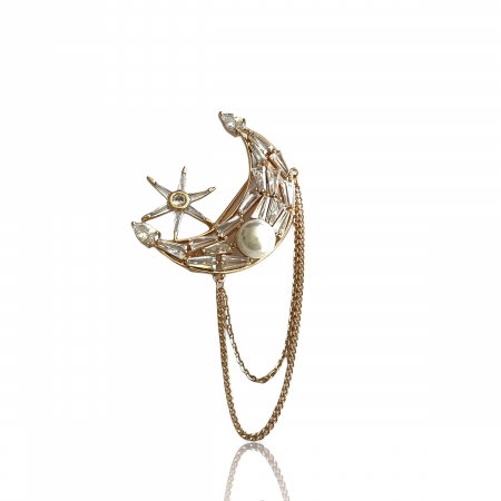 Brosa Crystal Moon Gold & Esarfa Borealy [2]