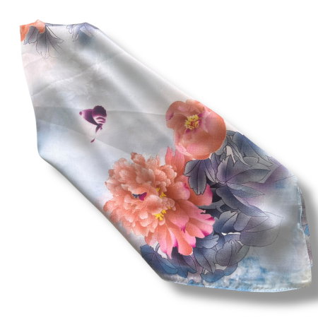 Broșă elegantă Floare si Buburuză & Cadou Esarfa Matase & Mini Gentuta [7]