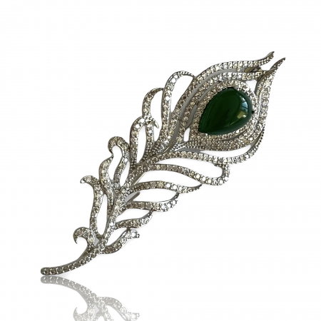Broşă Feather Jad & Esarfa Spring [4]
