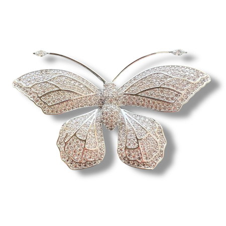 Broșă Fluture Elegantă cu Cristale Cadou 8 Martie Profesoare Borealy [2]
