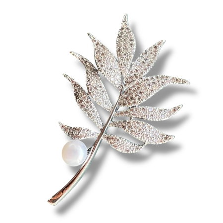 Set Cadou 8 Martie – Broșă Elegantă cu Perlă & Eșarfă Florală [4]