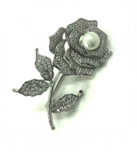 Brosa Rose Flower Perla Borealy & Esarfa Matase Borealy [1]