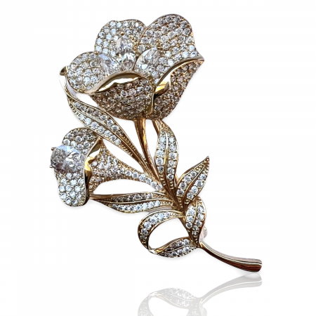 Brosa Lily Flower Borealy & Cadou Esarfa Matase [1]