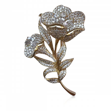 Brosa Lily Flower Borealy & Cadou Esarfa Matase [2]