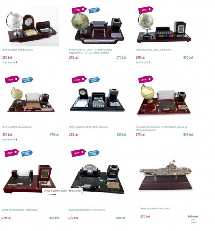 Set Birou Business Desk Antique Clock [5]