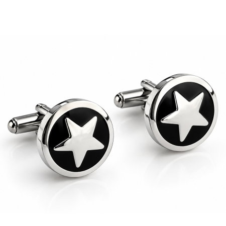 Butoni Camasa Barbati - butoni-camasa-barbati-silver-star
