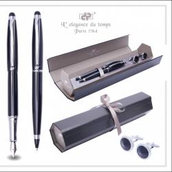 Cadou Business Desk Black & Silver Stilou, Pix si Butoni [0]