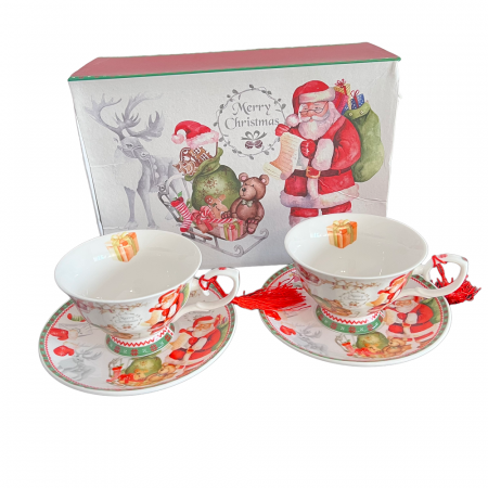 Cadou Set 2 Cani Merry Christmas cu farfurioare [4]