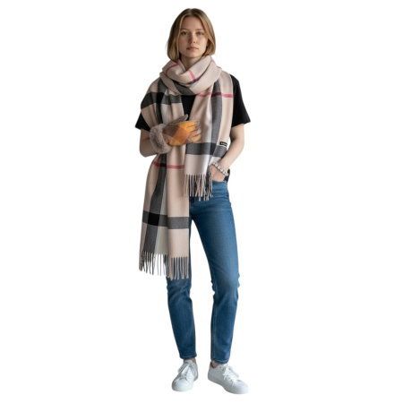 Cadou Craciun British Esarfa Casmir si Manusi & Bratara Tennis Gold [2]