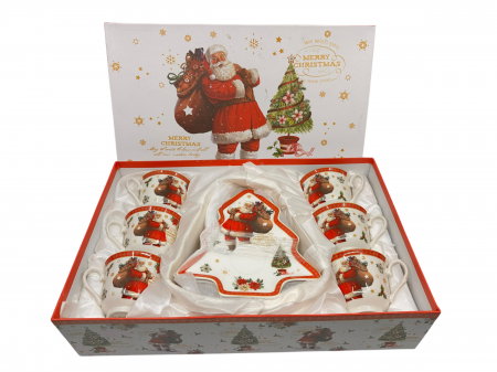 Cadou Crăciun Set 6 Căni Santa Merry Christmas [0]