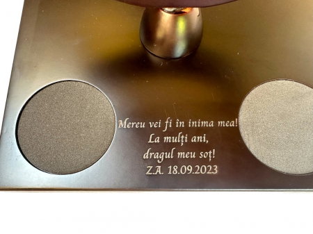 Cadou Luxury Decantor cu Patru Pahare Glob World & Suport Lemn Kitchen [9]