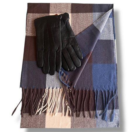 Cadou Style Men Esarfa Casmir si Manusi Piele Naturala [5]