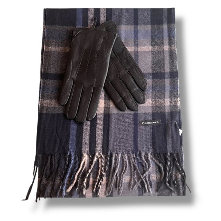 Cadou Style Men Esarfa Casmir si Manusi Piele Naturala [8]