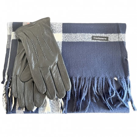 Cadou Style Men Esarfa Casmir si Manusi Piele Naturala [1]
