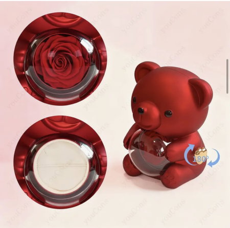 Set Bijuterii Red Heart cu Ursuleț – Cadou Valentine’s Day pentru Femei | Borealy [3]