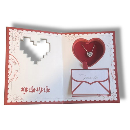 Colier în Formă de Inimă cu Cutie Cadou – Cadou Valentine’s Day pentru Femei [5]