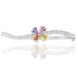 Bratara Borealy Simulated Topaz 3 Carate Colours Flower [0]