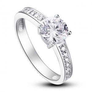 Inel Borealy Argint 925 Simulated Diamond Zirconiu Solitaire Marimea 8 [0]