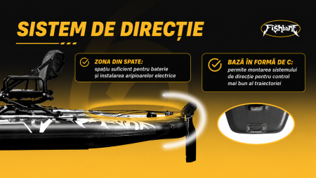 Caiac Gonflabil pentru Pescuit 2026 cu Scaun Rotativ 360°, Suporturi Lansete și Accesorii Incluse [3]
