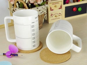 Cana portelan "Schedule" orar pe care se poate scrie si sterge [2]