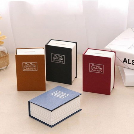 Seif Carte The New English Dictionary 18 cm x 11 cm & Cadou Carti de Joc Aurii [6]