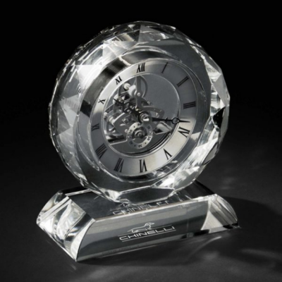 Ceas Crystal Round Desk with Base by Chinelli - Made in Italy [0]