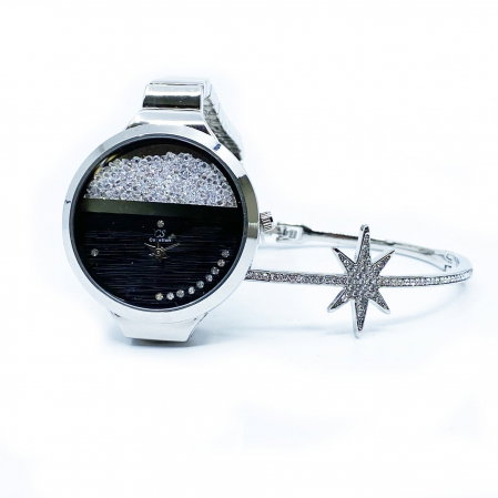 Set Ceas Crystal Exposed Time & Bratara Star [2]