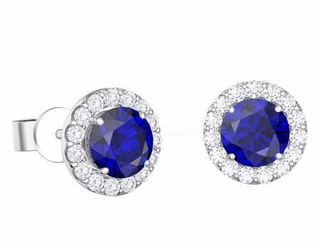 Cercei Borealy Argint 925 Blue Safir One Ocean 5 carate [2]