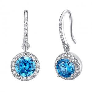 Cercei Borealy Argint 925 Simulated Topaz One Blue [0]