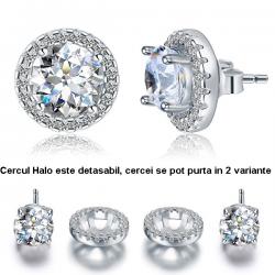 Cercei Borealy Argint Diamonds Halo One & Two [0]