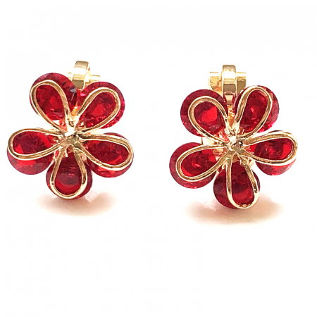 Cercei CLIPS Flower Red Passion [0]