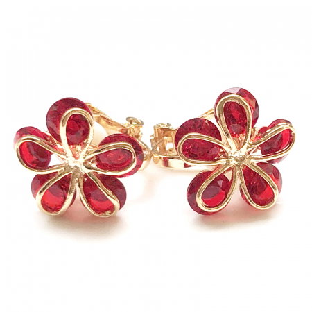 Cercei CLIPS Flower Red Passion [1]