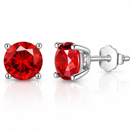 Cercei Surub - Cercei Red Studs Crystal