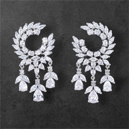 Cercei Zirconia Diamonds Leaf Olive Drops [5]