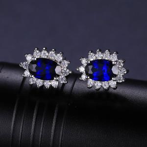 Cercei Borealy Argint 925 Safir 2 carate Coroana [4]