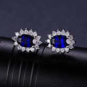 Cercei Borealy Argint 925 Safir 2 carate Coroana [3]