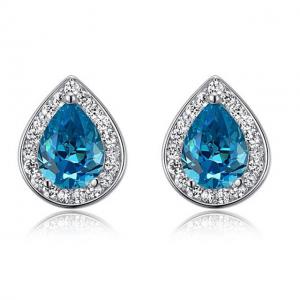 Cercei Borealy Argint 925 Simulated Blue Topaz Donna [0]