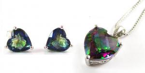 Cercei si Colier Love Mistic Topaz 14 carate Argint 925 [4]