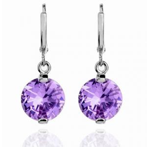 Cercei Borealy Simulated Sapphire One Huggie Purple [0]