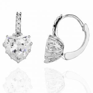 Cercei Borealy Sapphire Heart White [1]