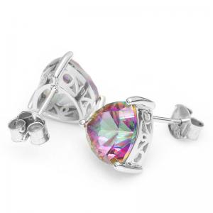 Cercei Triangle Rainbow Topaz 5 carate Argint 925 [3]