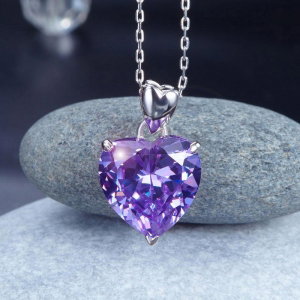 Set Borealy Argint Colier si Cercei Purple Amour [5]