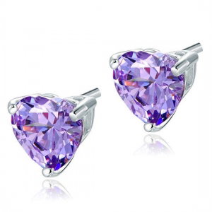 Set Borealy Argint Colier si Cercei Purple Amour [1]