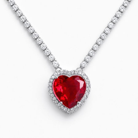 Pandantive Borealy - Colier Borealy Ruby Heart of the Love