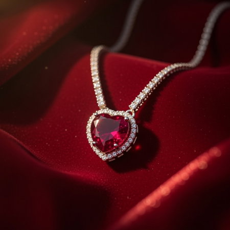 Colier Borealy Ruby Heart of the Love [3]