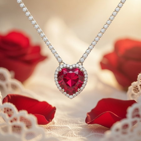 Colier Borealy Ruby Heart of the Love [5]
