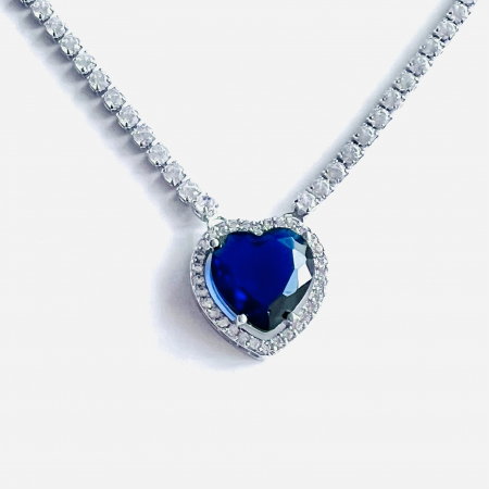Colier Borealy Sapphire Titanic Heart of the Ocean [4]
